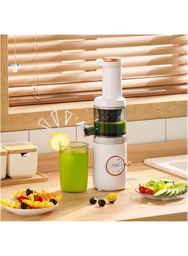 Ceool Mini Slow Juicer Machine - Electric Cold Press Masticating Juicer Extractor with Wide Feed Chute, High Yield, Filter-Free & Easy Clean Design. Portable BPA-Free Fruit & Vegetable Juicer for Home, Low Noise, 60 RPM for Maximum Nutrition & Vitamin Retention, Dishwasher Safe Parts, Compact Vertical Juicer Maker for Leafy Greens & Citrus. - Image 3